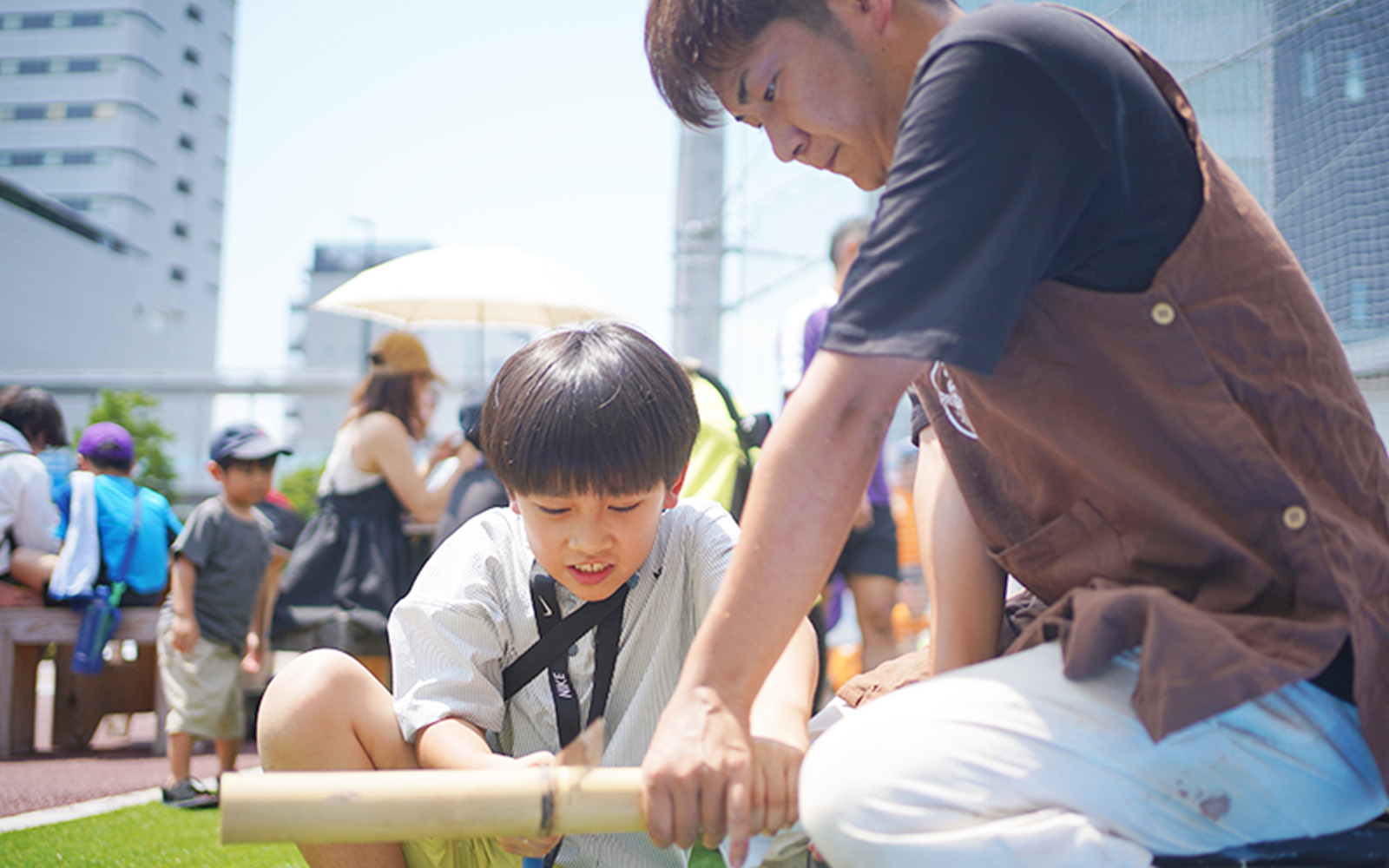 親子で自然と触れ合える、広島市の竹三昧